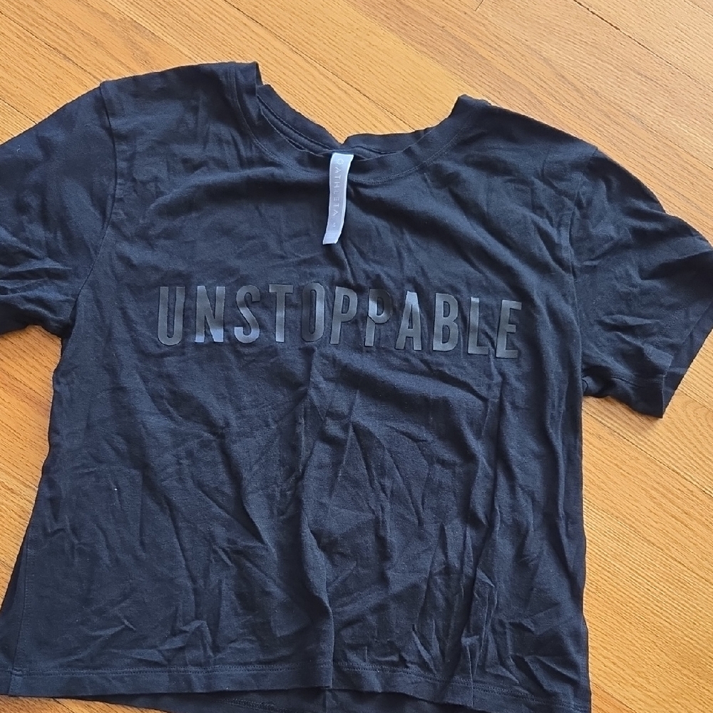 Athleta Black 'UNSTOPPABLE' Women's Graphic Tee